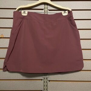 Athletic Skort Mauve Pink Elastic Waist Built In Shorts Tennis Golf Workout XL